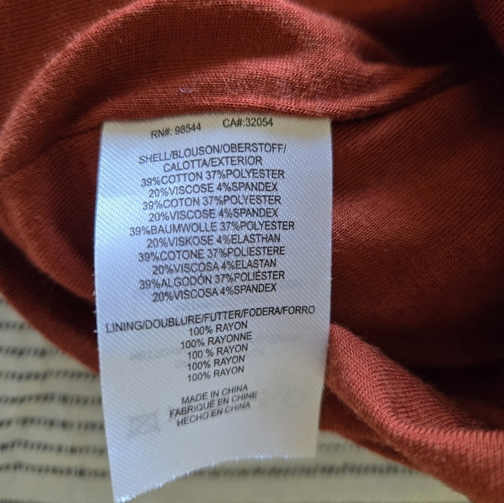 Anthropologie Tabitha Basketweave Textured Lined Pockets Dress 4 Quilted Rust - Picture 12 of 16